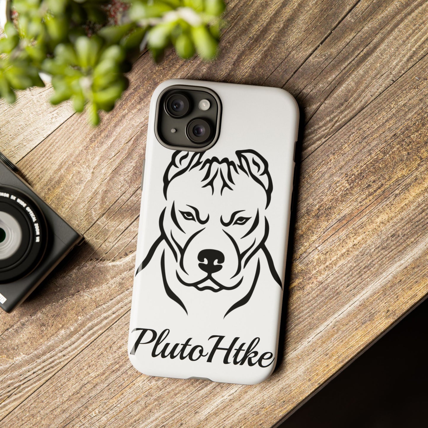 𝑃𝑙𝑢𝑡𝑜𝐻𝑡𝑘𝑒 Tough Dog Phone Case - Strong Pitbull Design for Animal Lovers