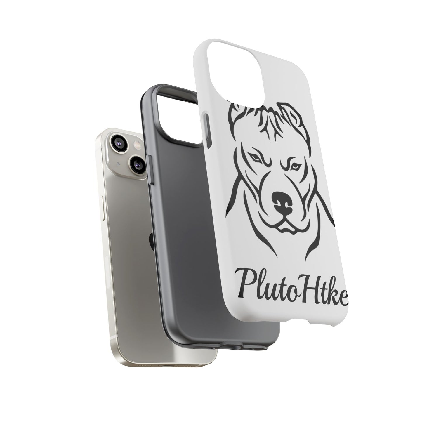 𝑃𝑙𝑢𝑡𝑜𝐻𝑡𝑘𝑒 Tough Dog Phone Case - Strong Pitbull Design for Animal Lovers