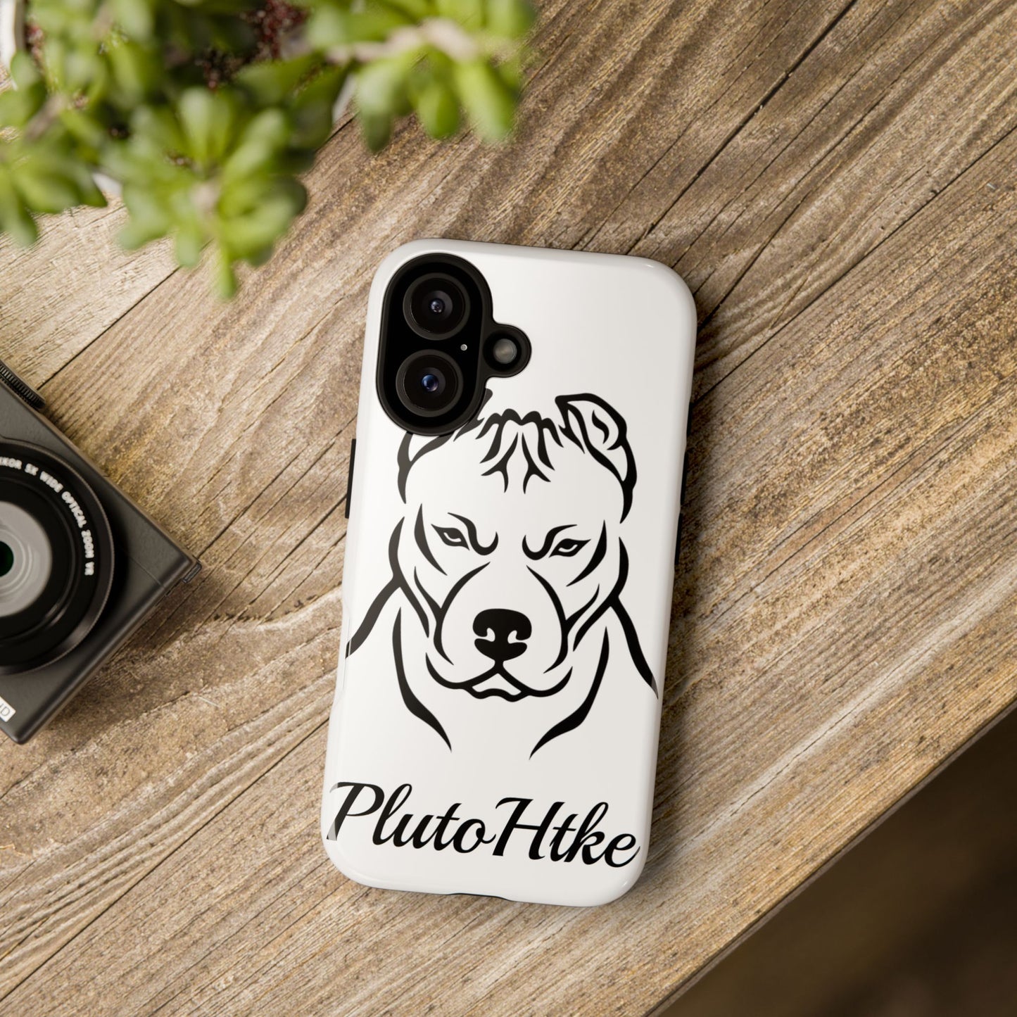 𝑃𝑙𝑢𝑡𝑜𝐻𝑡𝑘𝑒 Tough Dog Phone Case - Strong Pitbull Design for Animal Lovers