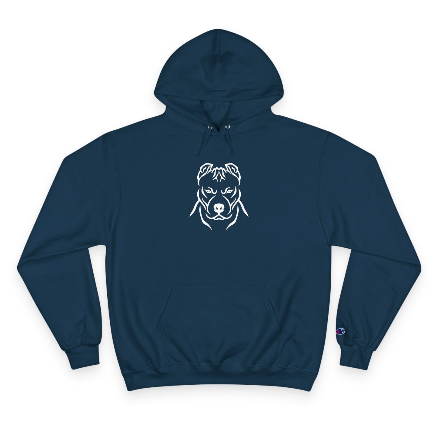 𝑃𝑙𝑢𝑡𝑜𝐻𝑡𝑘𝑒 Champion Hoodie with Dog Design - Cozy Pet Lover Sweatshirt
