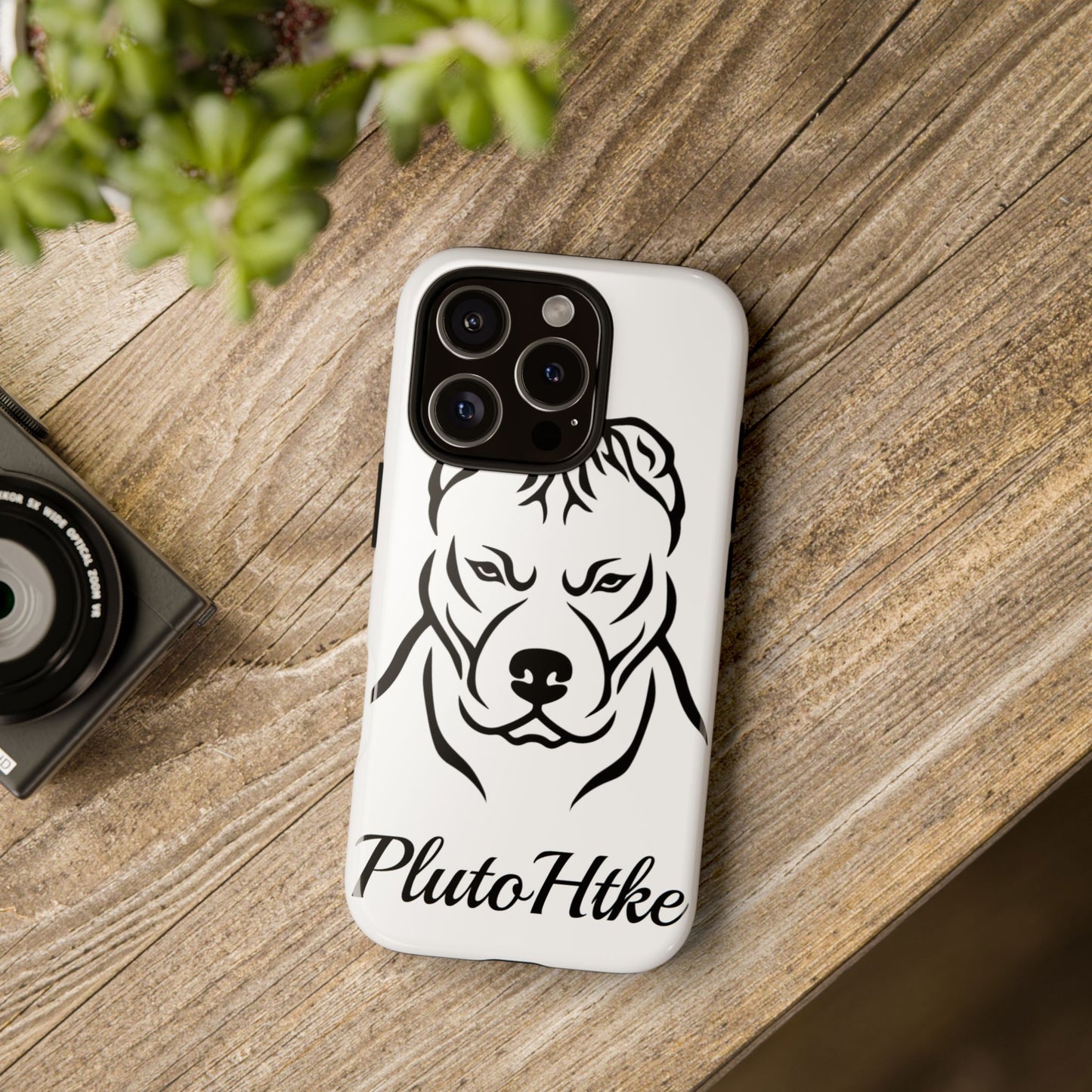𝑃𝑙𝑢𝑡𝑜𝐻𝑡𝑘𝑒 Tough Dog Phone Case - Strong Pitbull Design for Animal Lovers